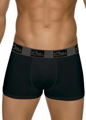 Zorba - Kit com 6 Cuecas Boxer Zorba 717 Preto-Chumbo 1
