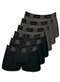 Zorba - Kit com 6 Cuecas Boxer Zorba 717 Branco - variação: Preto-Chumbo