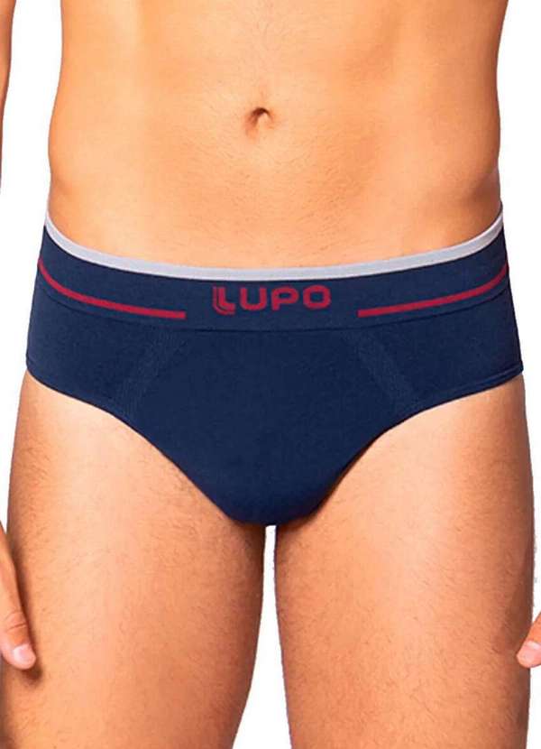Lupo - Kit com 6 Cuecas Slip Lupo 624-003 Marinho 2