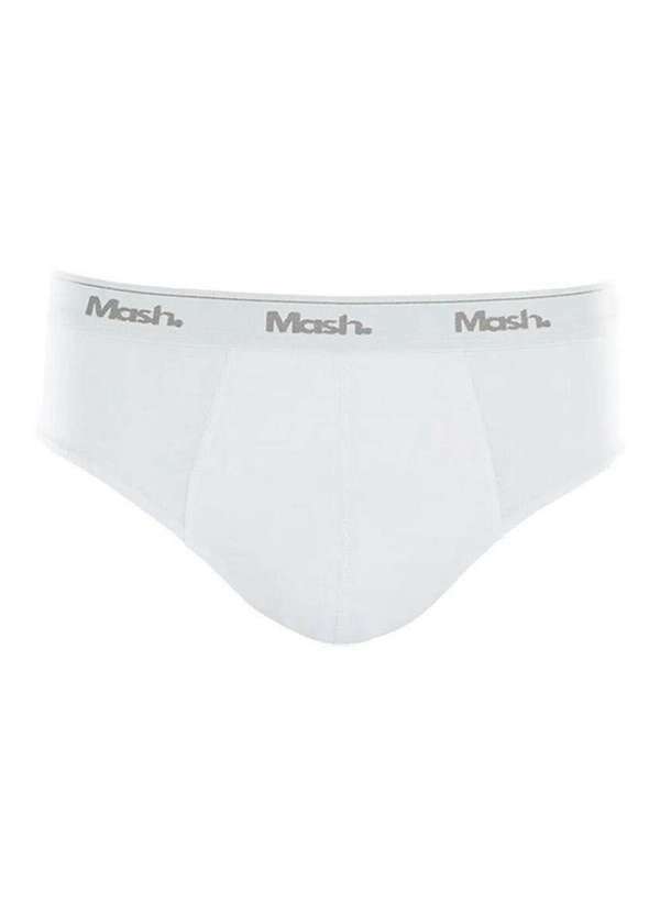 Mash - Kit com 6 Cuecas Slip Mash 073.58 Branco 2