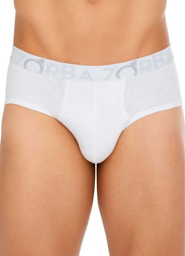 Zorba - Kit com 6 Cuecas Slip Zorba 643 Branco-Chumbo 2
