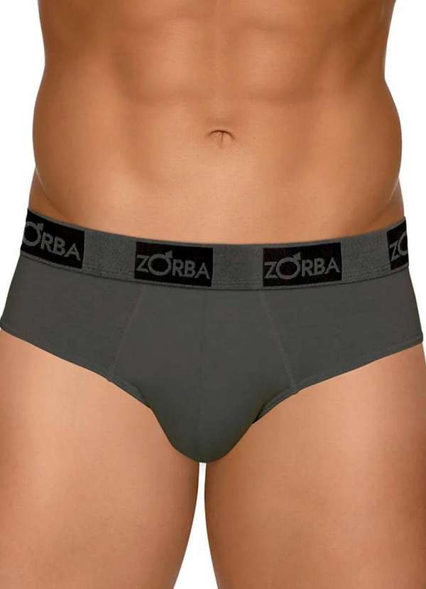 Zorba - Kit com 6 Cuecas Slip Zorba 716 Chumbo-Marinho 2
