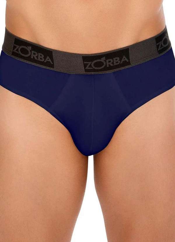 Zorba - Kit com 6 Cuecas Slip Zorba 716 Chumbo-Marinho 3