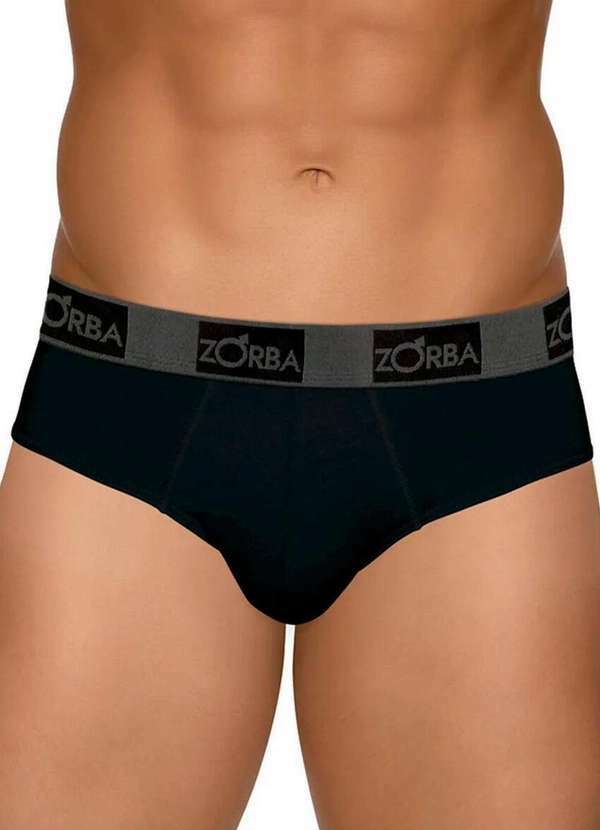 Zorba - Kit com 6 Cuecas Slip Zorba 716 Preto 2