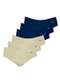 Zorba - Kit com 6 Cuecas Slip Zorba com Abertura 172 Bege-Marinho - variação: Bege-Marinho
