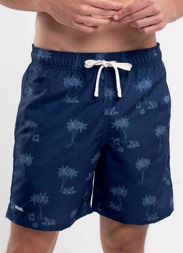 Mash - Shorts Masculino Praia Mash 611.24 Az08-Azul-Marinho