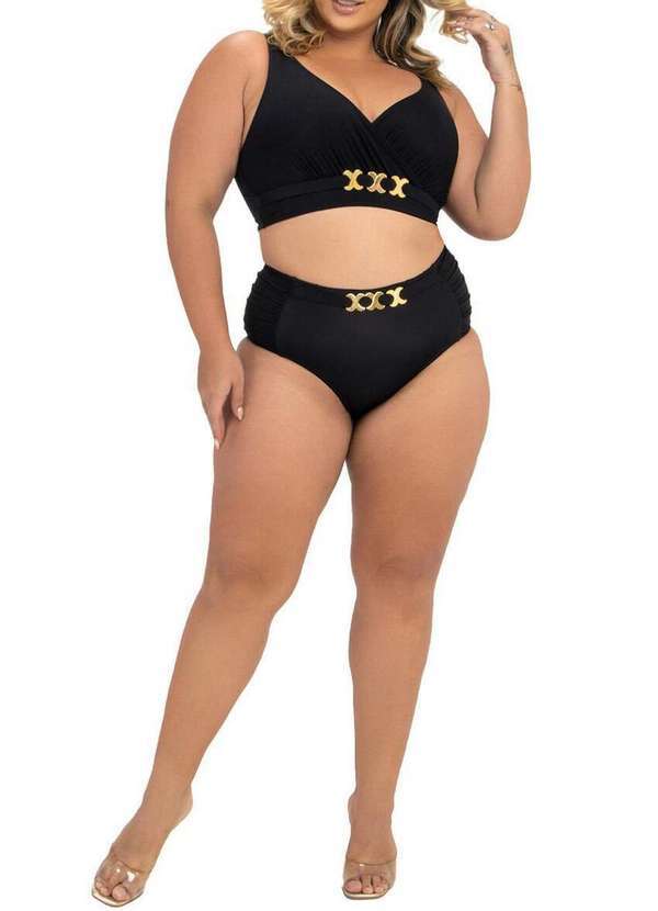 Banho de Mar - Biquíni Hot Pant Banho de Mar 617.231 Plus Size 012-Preto 3