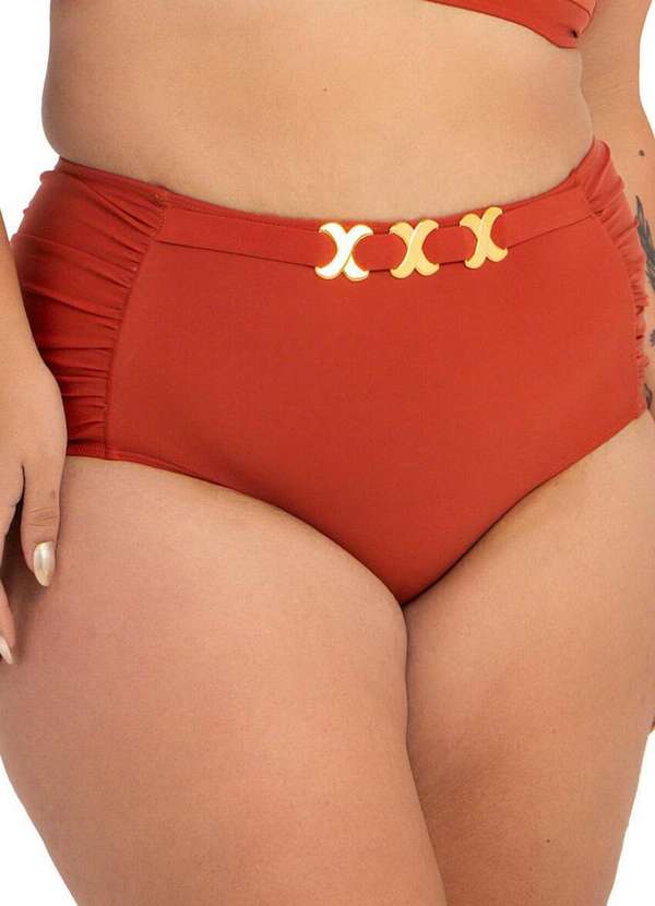 Banho de Mar - Biquíni Hot Pant Banho de Mar 617.231 Plus Size 328-Terra