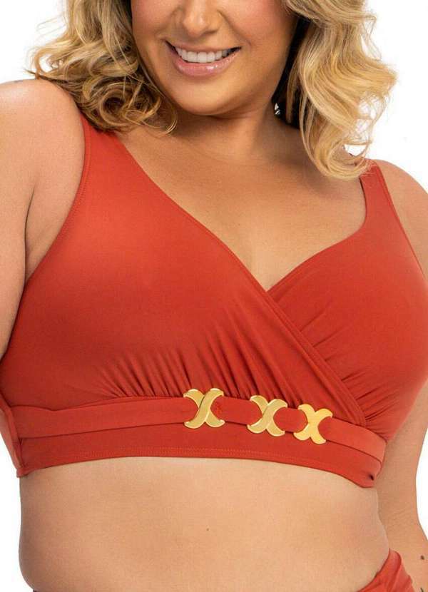 Banho de Mar - Top Banho de Mar 617.131 Plus Size 328-Terra