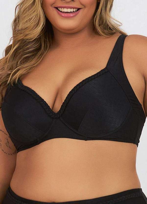 Banho de Mar - Top Banho de Mar 621.108 Plus Size 012-Preto