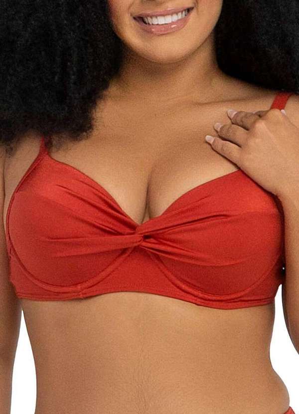 Banho de Mar - Top Banho de Mar 621.121 Plus Size 328-Terra