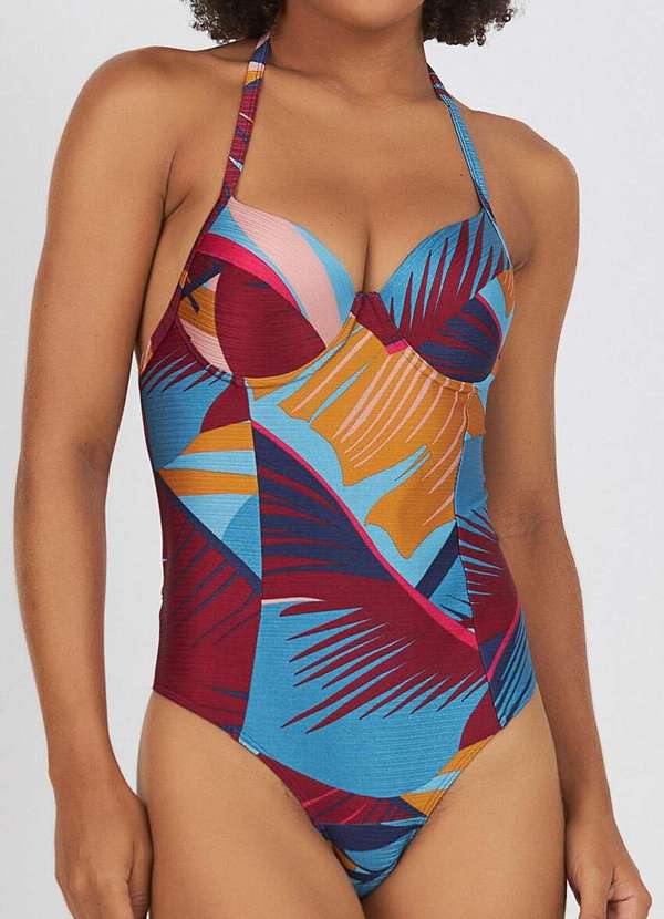 Banho de Mar - Maiô Banho de Mar 601.543 86-Folhagem-Tropical