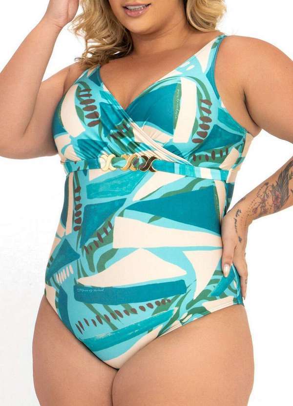 Banho de Mar - Maiô Banho de Mar 617.574 Plus Size 347-Jangadas-D-Mucuripe