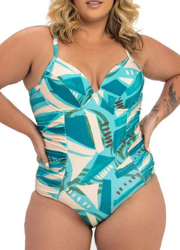 Banho de Mar - Maiô Banho de Mar 621.518 Plus Size 347-Jangadas-D-Mucuripe