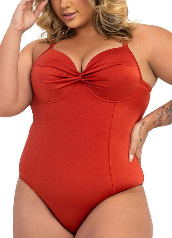 Banho de Mar - Maiô Banho de Mar 621.521 Plus Size 328-Terra