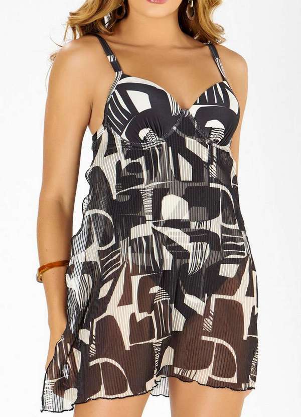 Banho de Mar - Maiô Saída Banho de Mar 624.900 1006-Calcário-Abstrato