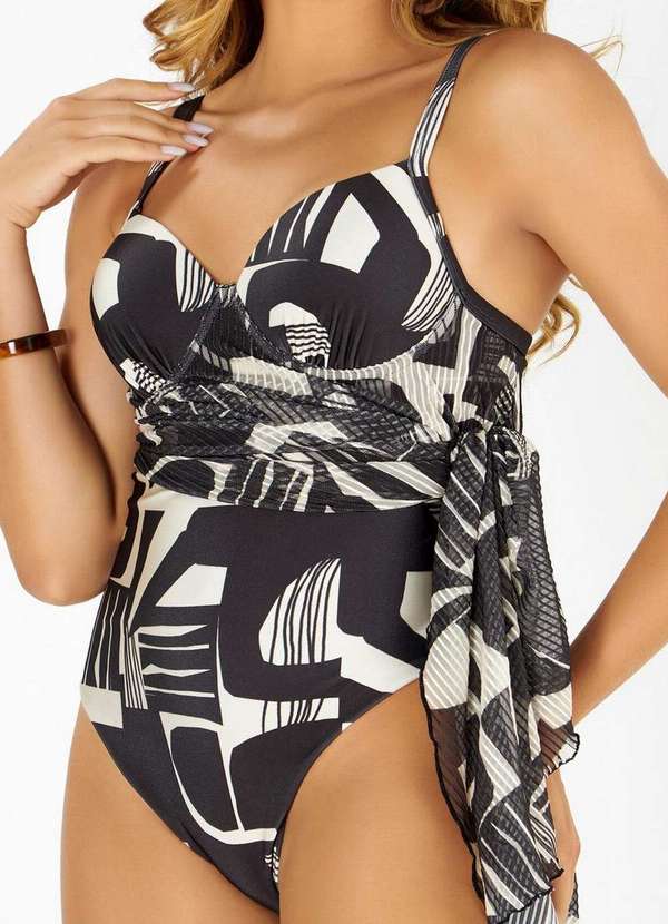 Banho de Mar - Maiô Saída Banho de Mar 624.900 1006-Calcário-Abstrato 2