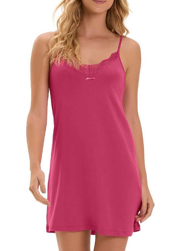 Cor com Amor - Camisola Feminina Curta Cor com Amor 2010972 Rosa