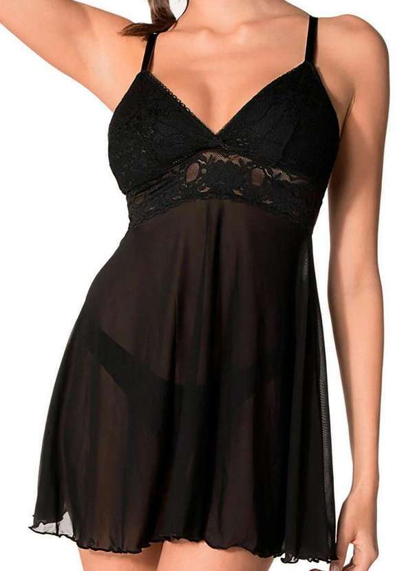 Demillus - Camisola Feminina Curta Demillus 30094 27-Preto