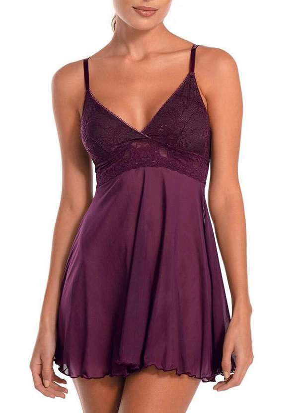 Demillus - Camisola Feminina Curta Demillus 30094 53-Roxo