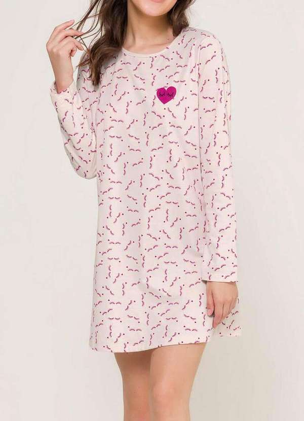 Espaço Pijama - Camisola Feminina Curta Espaço Pijama 4010122 Branco