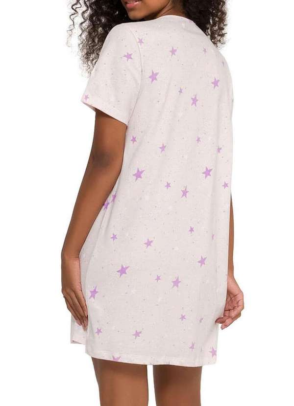 Espaço Pijama - Camisola Feminina Curta Espaço Pijama 4010225 Rosa-Claro 2