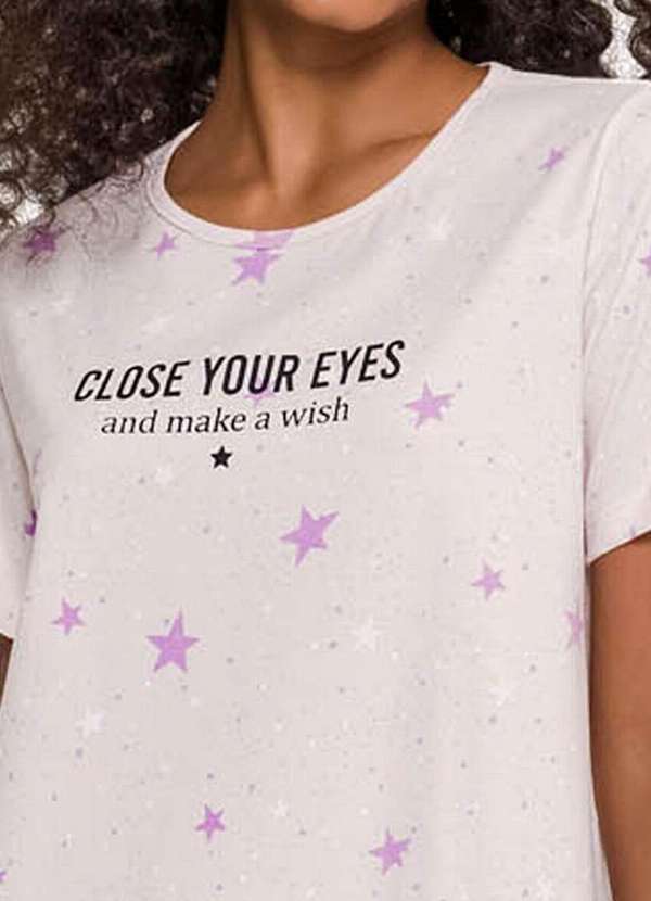 Espaço Pijama - Camisola Feminina Curta Espaço Pijama 4010225 Rosa-Claro 3