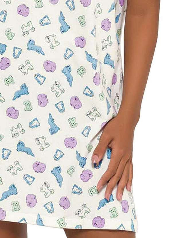 Espaço Pijama - Camisola Feminina Curta Espaço Pijama 4010242 Branco 4