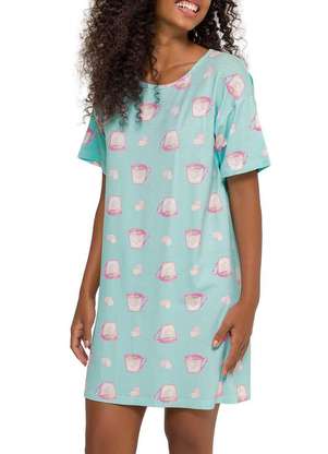 Camisola Feminina Curta Espaço Pijama 4010261 - ESPAÇO PIJAMA