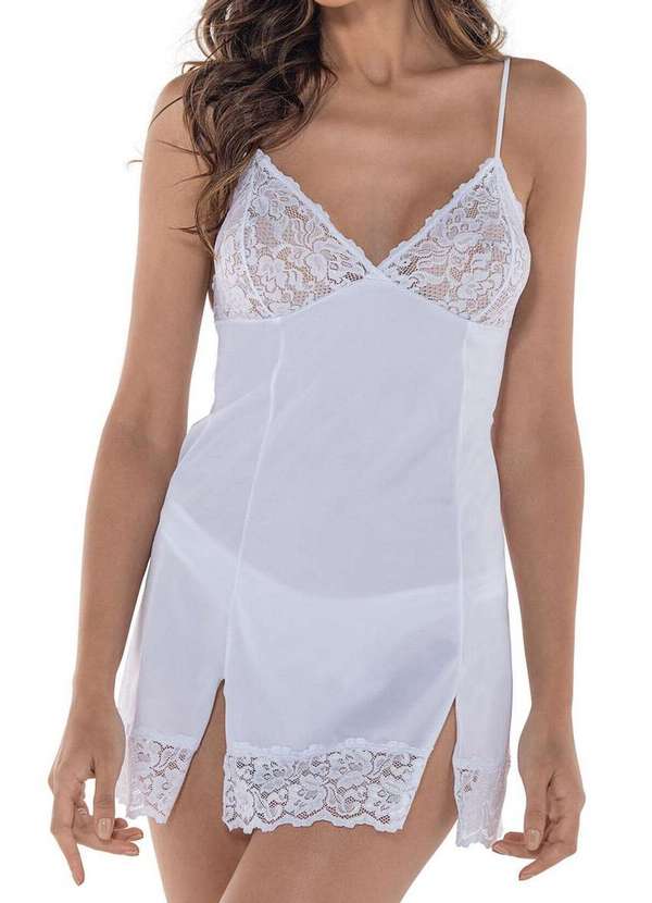 Demillus - Camisola Feminina Curta Gueixa Demillus 30297 20-Branco