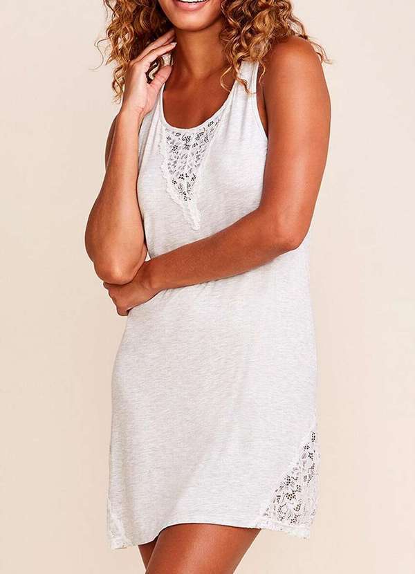 Hope - Camisola Feminina Curta Hope 1110170 Csc-Cinza-Mescla-Claro