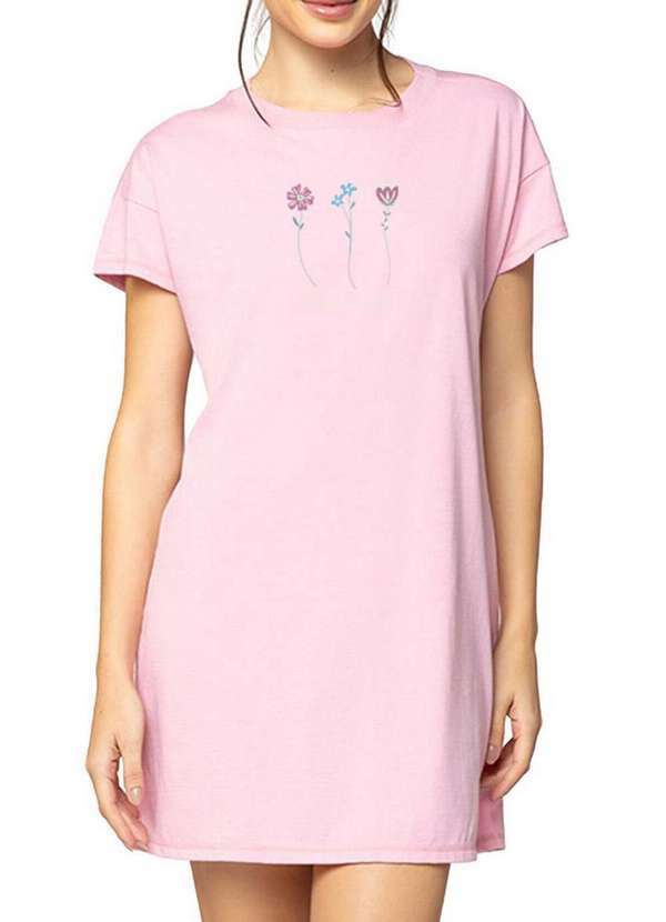 Lupo - Camisola Feminina Curta Lupo 24670-001 5055-Rosa
