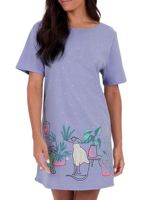 Malwee - Camisola Feminina Curta Malwee 1000126799 70205-Lilás