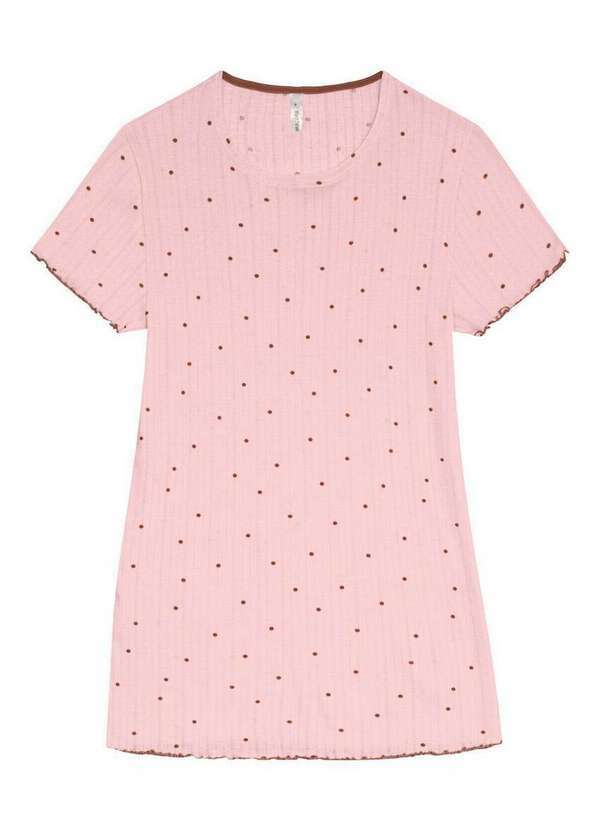 Malwee - Camisola Feminina Curta Malwee 1000126800 Dp53b-Rosa