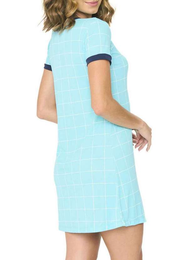 Podiun - Camisola Feminina Curta Podiun 256015 342-Xadrez-Atlântico 2