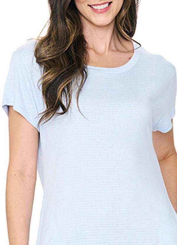 Podiun - Camisola Feminina Curta Podiun 256064 375-Azul-Brisa 3