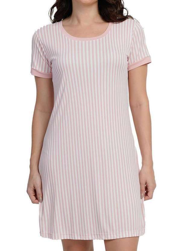 Podiun - Camisola Feminina Curta Podiun 266017 497-Listrado-Cristal
