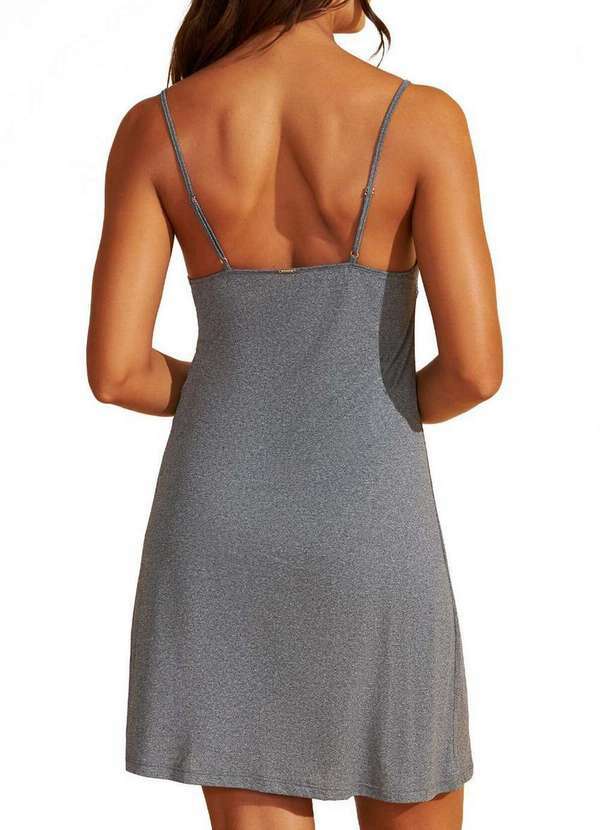 Recco - Camisola Feminina Curta Recco 17948 00134-Mescla-Cinza 2