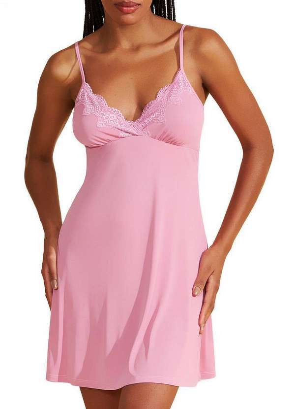 Recco - Camisola Feminina Curta Recco 18011 21179-Rosa-Nostalgic