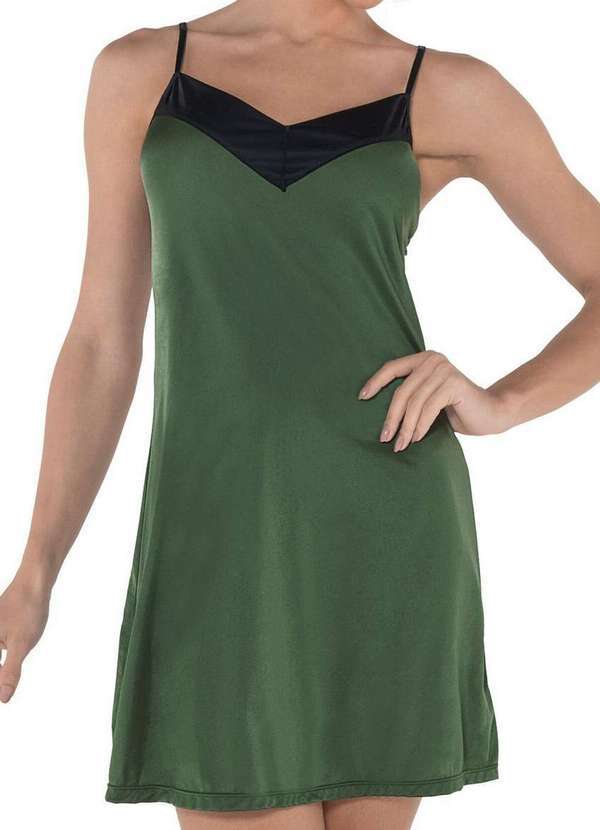 Demillus - Camisola Feminina Curta Videnza Demillus 30402 35-Verde-Musgo
