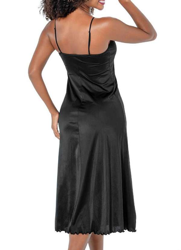 Demillus - Camisola Feminina Longa Demillus 30729 27-Preto 2