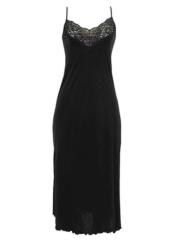 Demillus - Camisola Feminina Longa Demillus 30729 27-Preto 3