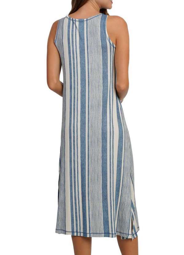 Podiun - Camisola Feminina Longa Podiun 266065 472-Listrado-Cascata 2