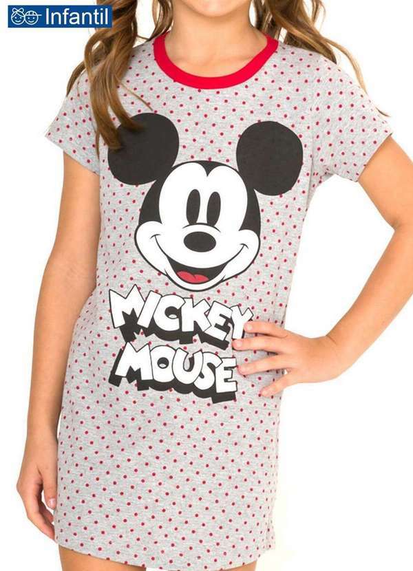 Disney - Camisola Infantil Menina Curta Mickey Mouse 55.03.0006 Grafite