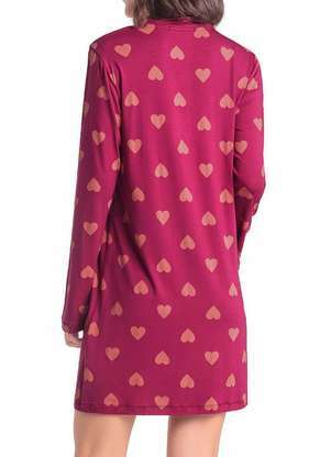 Camisola Longa com Abertura Espaço Pijama 4010282 - ESPAÇO PIJAMA