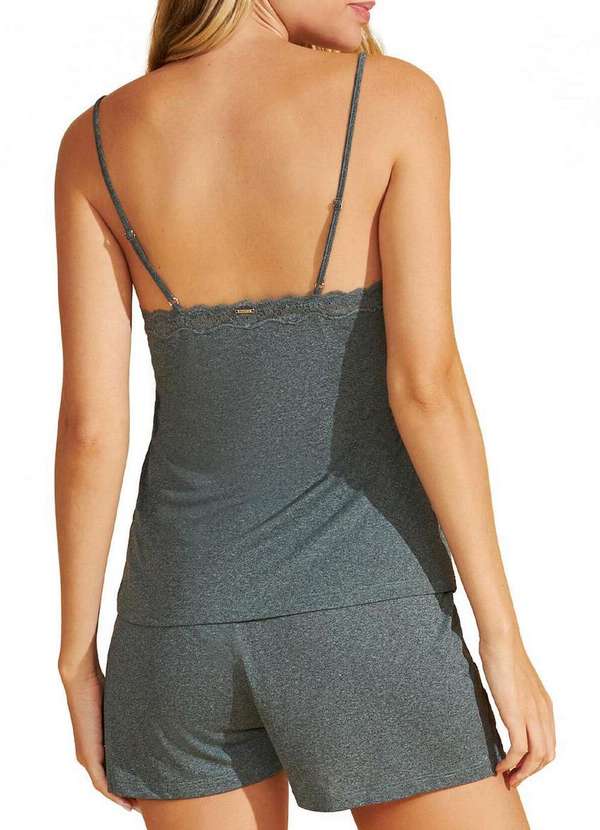 Recco - Pijama Feminina Curta Recco 17949 19301-Mescla-Verde-Veneza 2