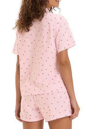 Pijama Feminino Curto com Abertura Cor com Amor 2010988 - COR COM AMOR