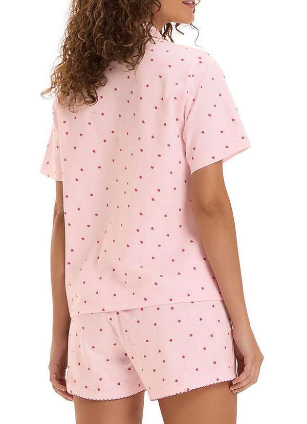 Cor com Amor - Pijama Feminino Curto com Abertura Cor com Amor 2010988 Rosa 2