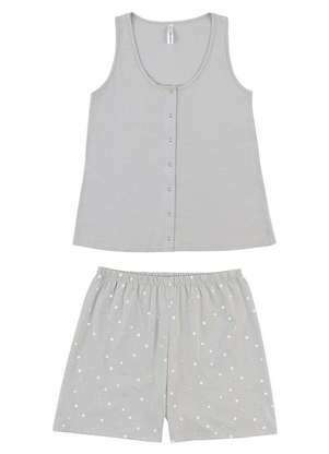 Pijama Feminino Curto com Abertura Malwee 1000133177 - MALWEE
