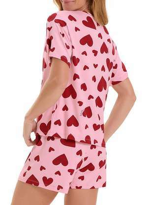 Cor com Amor - Pijama Feminino Curto com Com Amor 2010834 - COR COM AMOR